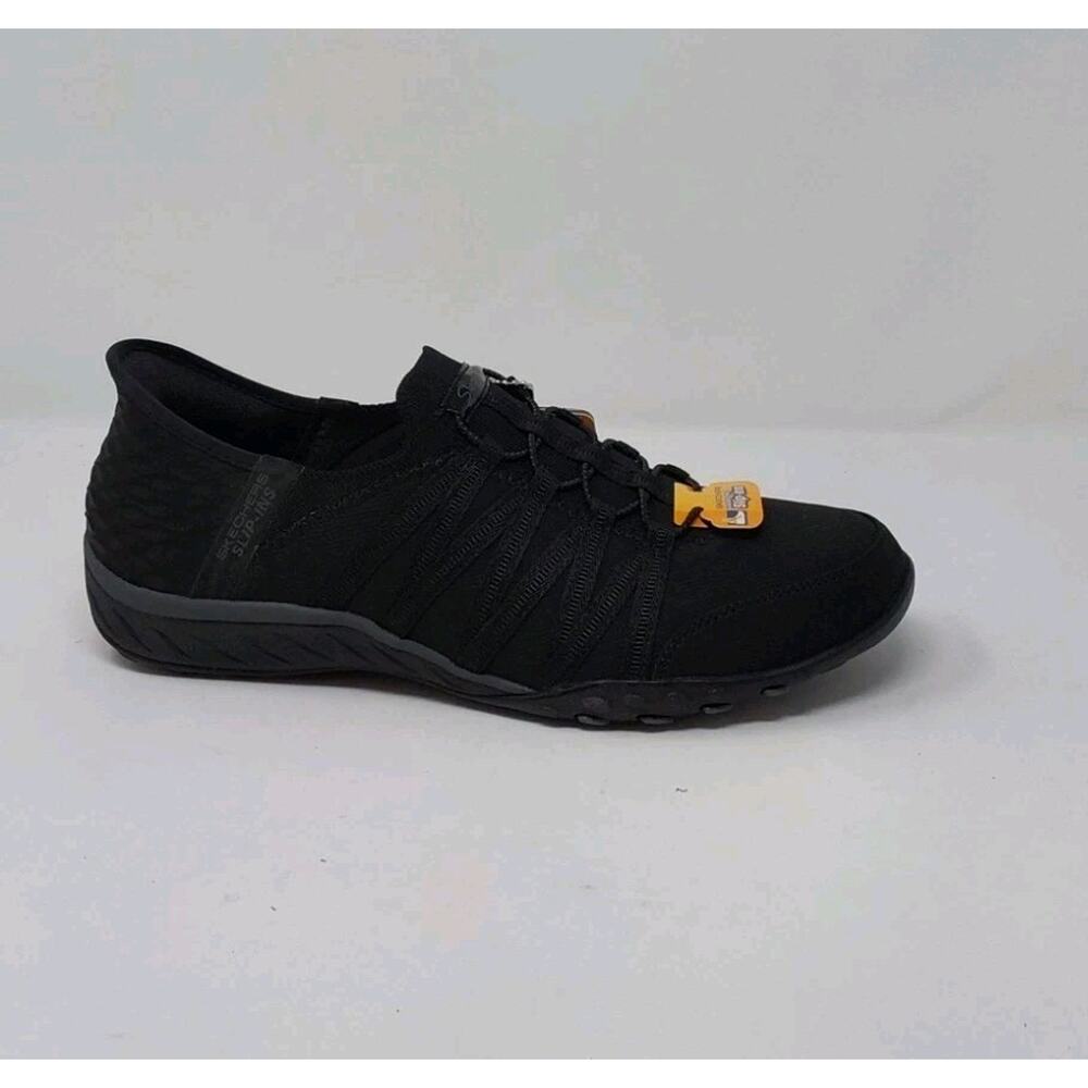Skechers Slip-Ins Breathe Easy Roll With Me Black Womens Size 10 Relaxed Fit - Picture 7 of 16